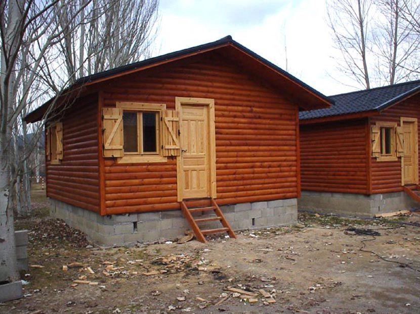casas de madera para camping