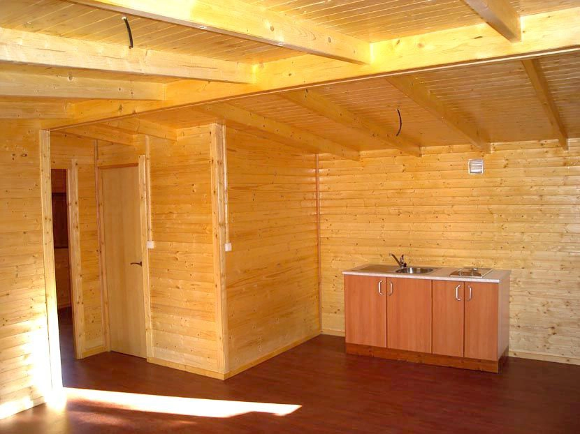 casa económica de madera Casas Carbonell comedor-cocina