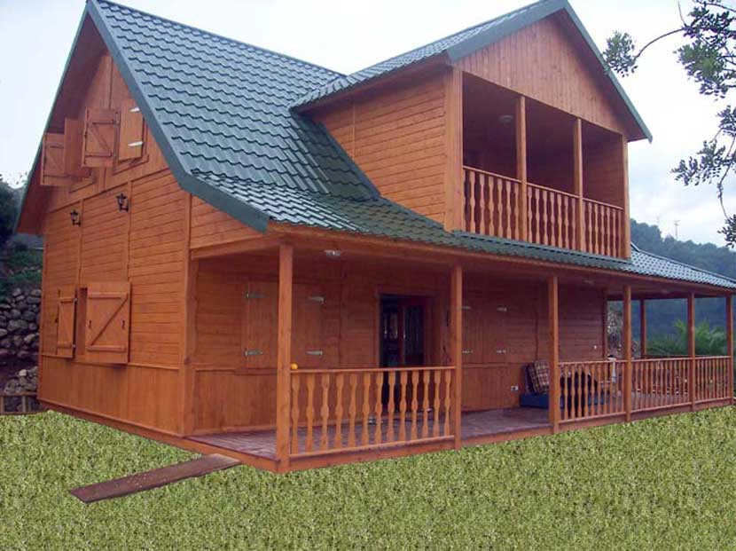 casas de madera interior Lotus Casas Carbonell
