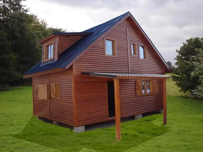 Casa de madera Nordica de Casas Carbonell en el campo